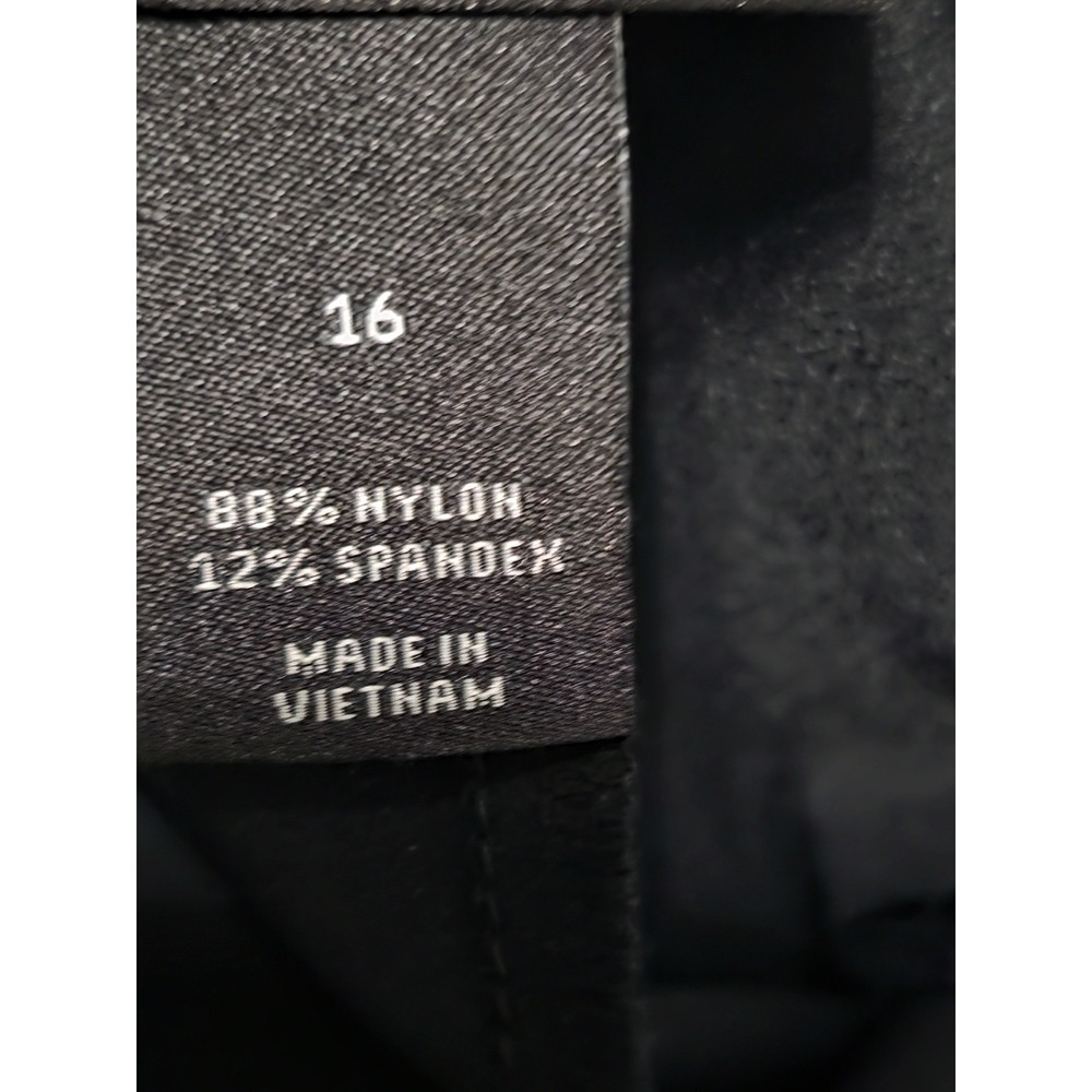 Lane Bryant Black Blend Pull On Tapered Pants Womens 16 High Rise Zip Pocket B2 - Picture 7 of 8